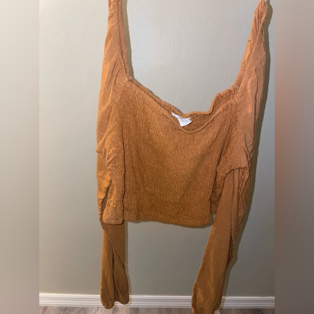 Off The Shoulder Long Sleeve Blouse 🧡